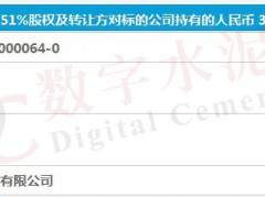 芜湖南方水泥有限公司51%股权转让