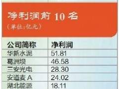 鄂股上演冰火两重天 百年水泥企业跃居“盈利王”